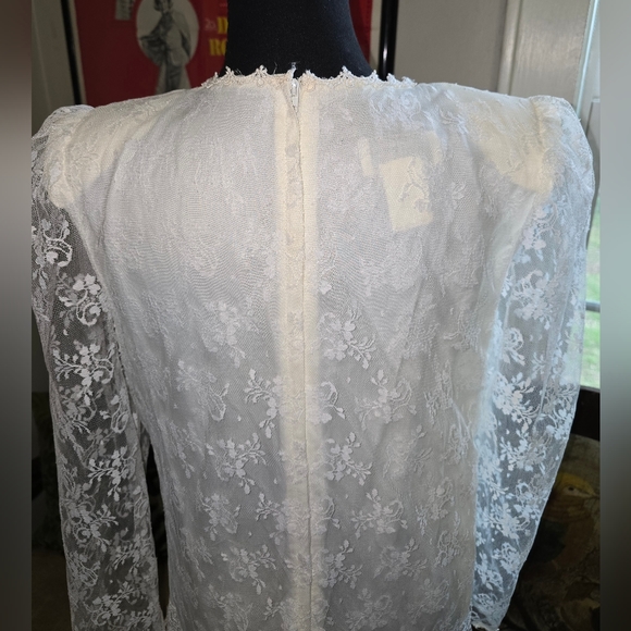 VINTAGE JESSICA MCCLINTOCK LACE WEDDING DRESS SZ 9/10. - Picture 11 of 14